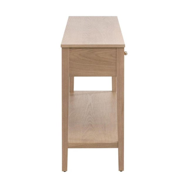 Brown Highland Wooden 3-Drawer Sofa Table For Sale - Image 8 of 8