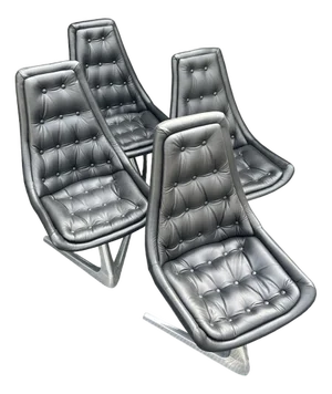 Chromecraft Swivel Chairs, 1966, Set of 4