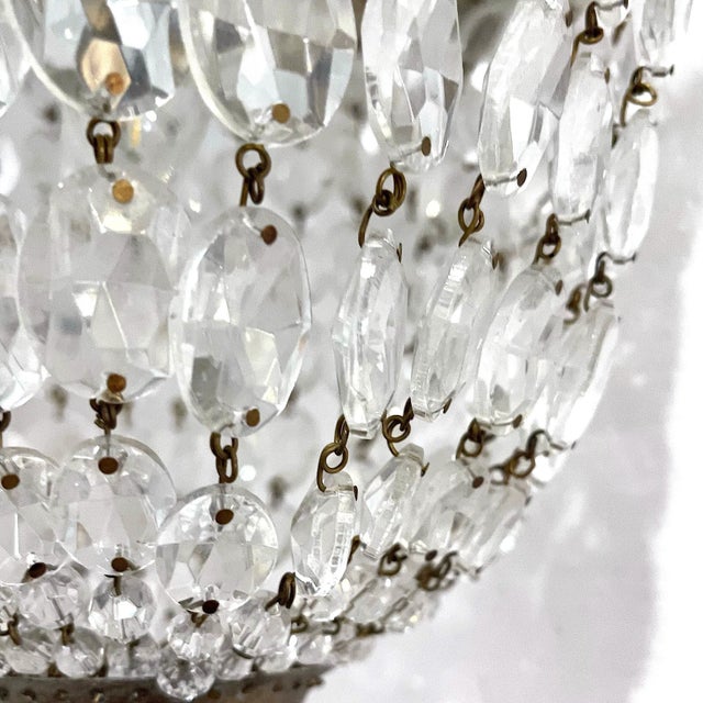 2010s French Silver Leaf Crystal Prism 'Bettina" Pendant by Currey & Company For Sale - Image 5 of 12