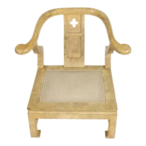Mid 20th Century Vintage Enrique Garcel Style Horseshoe Chair