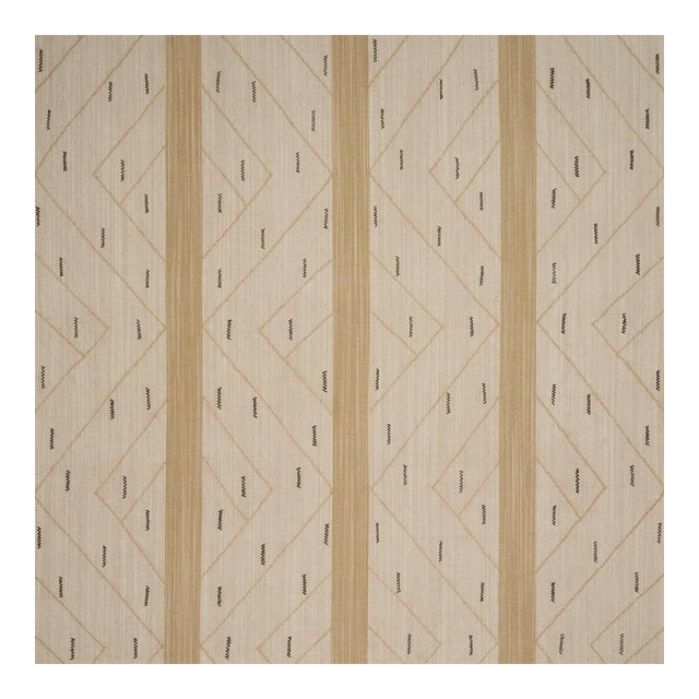 Sample - Schumacher Kapanga Embroidery Fabric In Oat For Sale