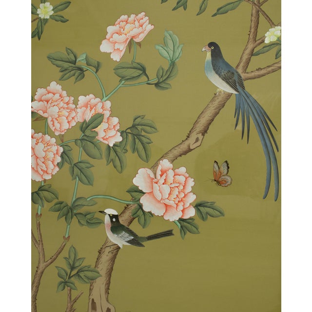 Pair of Chelsea House Edgedale Chinoiserie Painted Silk Panels For Sale - Image 17 of 18