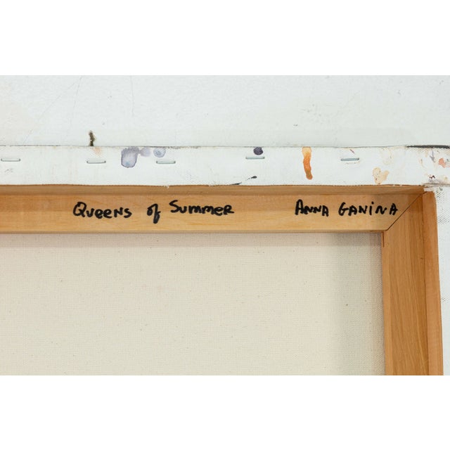 Surrealism Anna Ganina Queens of Summer Signed Contemporary Surrealism Acrylic Painting For Sale - Image 3 of 6