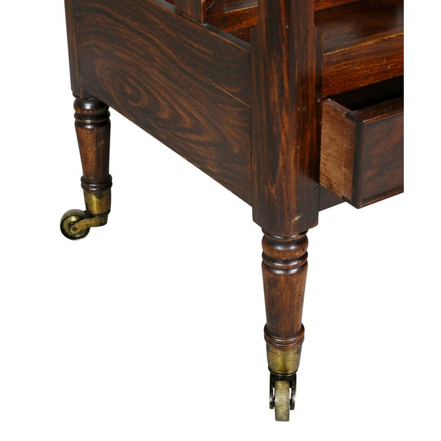 Early 19th Century Regency Rosewood and Faux Rosewood Canterbury For Sale - Image 5 of 9
