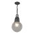 1930s Muller Freres & Vasseur French Art Deco Peacock Glass & Wrought Iron Pendant Light For Sale