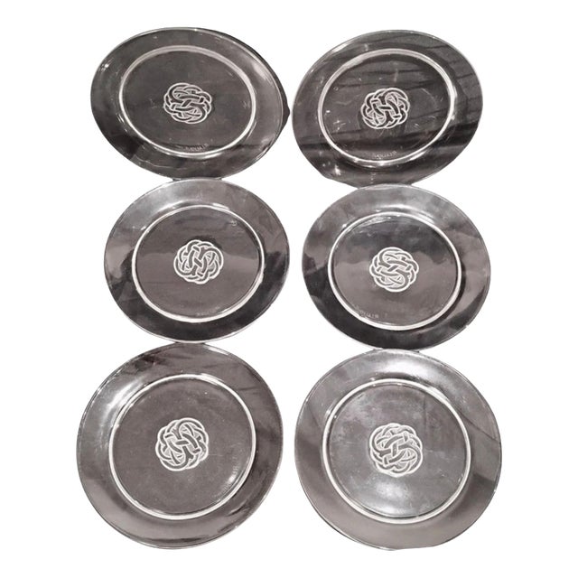 Art Deco Guebwiller Plates in Glass by Rene Lalique, France, 1926, Set of 6 For Sale
