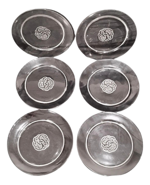 Art Deco Guebwiller Plates in Glass by Rene Lalique, France, 1926, Set of 6