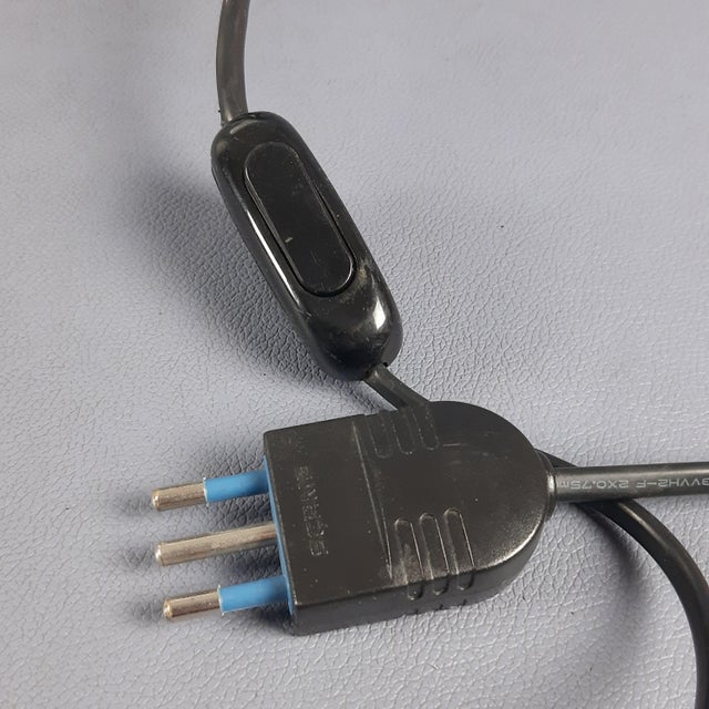 Space Age Satin Glass Table Lamp with Black Conical Base, 1970 For Sale - Image 9 of 12