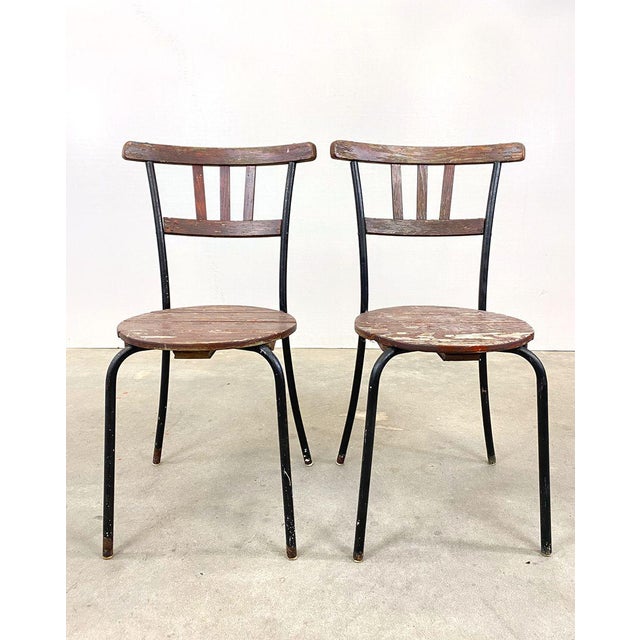 Set of Swedish Wooden Garden Chairs For Sale - Image 9 of 9