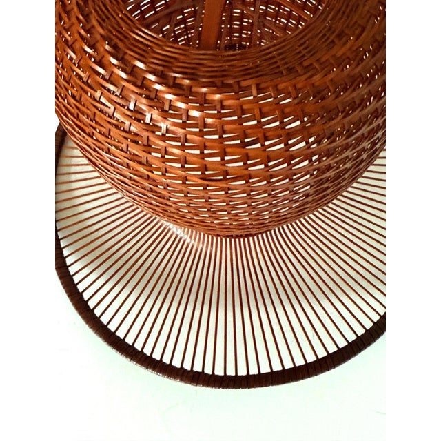Japanese Woven Bamboo Ikebana Vase by Jin Morigami For Sale - Image 11 of 18