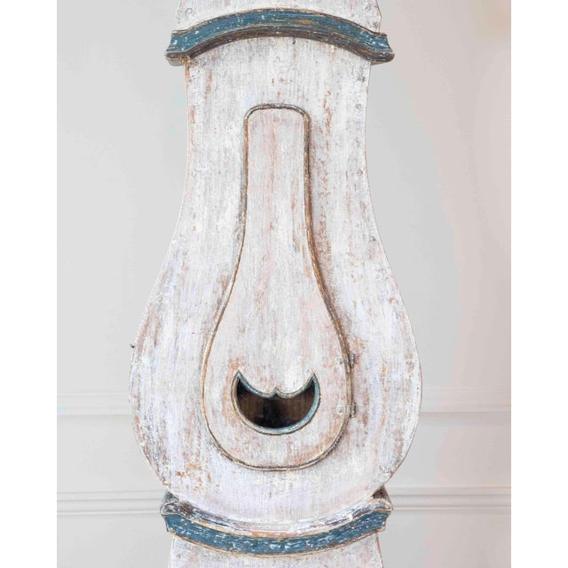 19th Century 19th Century Scandinavian Painted Pine Longcase Clock For Sale - Image 5 of 11