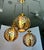 Trio (3) Mid-Century Hollywood Regency Pierced Brass Cluster Pendant Chandelier $4,500 For Sale - Image 12 of 18