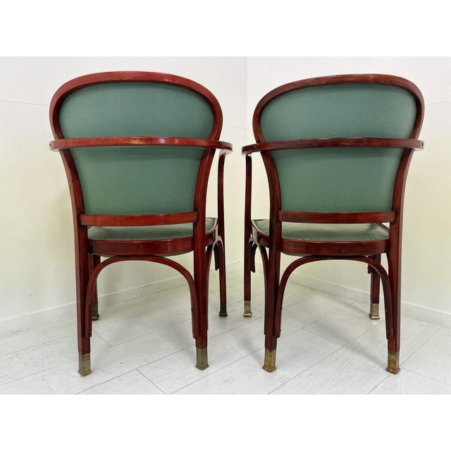 Vienna Secession Chairs and Armchairs by Gustav Siegel for Jacob & Josef Kohn, 1890s, Set of 6 For Sale - Image 12 of 18