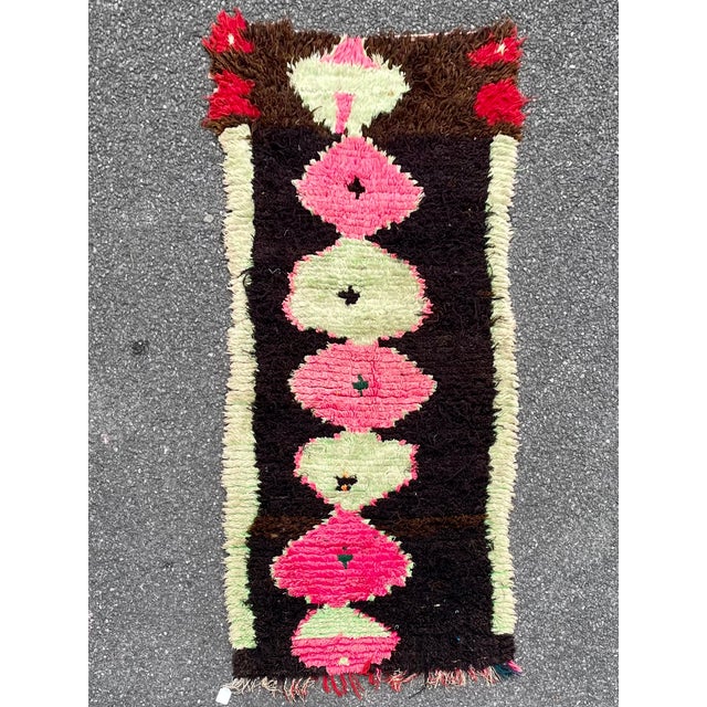 1980s Mid-Century Vintage Berber Boucheruite Rug For Sale - Image 10 of 10