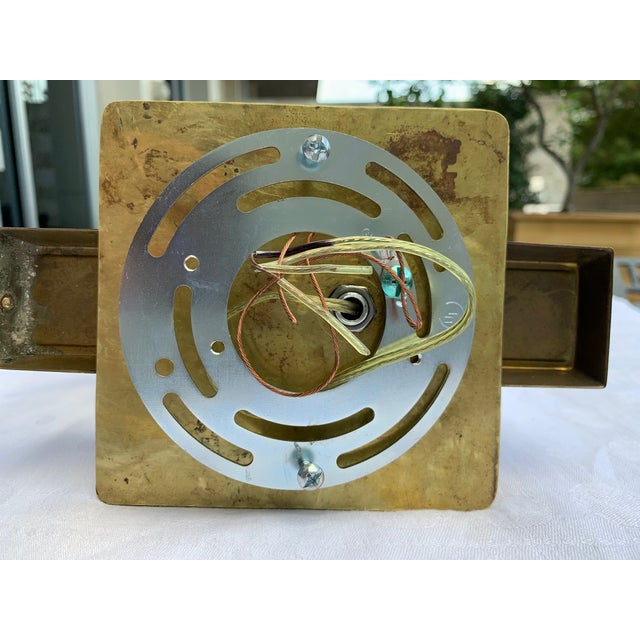 1950s 1950s Stilnovo Style White Black and Brass Sconces - a Pair For Sale - Image 5 of 10