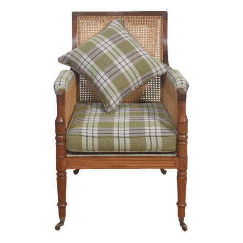 Antique Bergère Armchair in Mahogany, 1890s For Sale