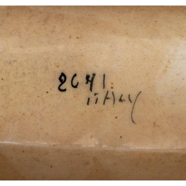 Late 20th Century Italian Porcelain Columnar Swan Lamps, Pair For Sale - Image 5 of 5