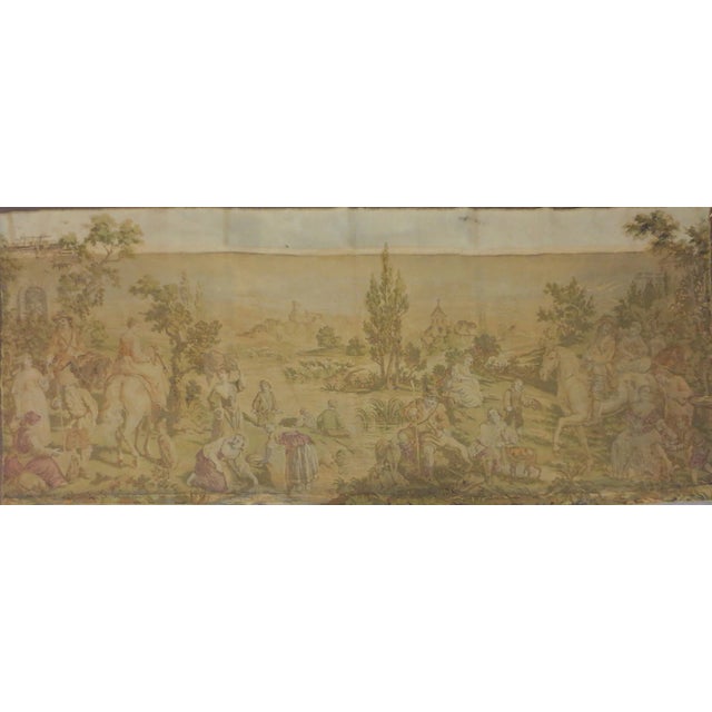 Textile 19th Century Pastoral Landscape Tapestry For Sale - Image 7 of 7
