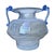 Murano Murano Scavo Glass Amphora Vase With Cobalt Blue Handles For Sale - Image 4 of 17