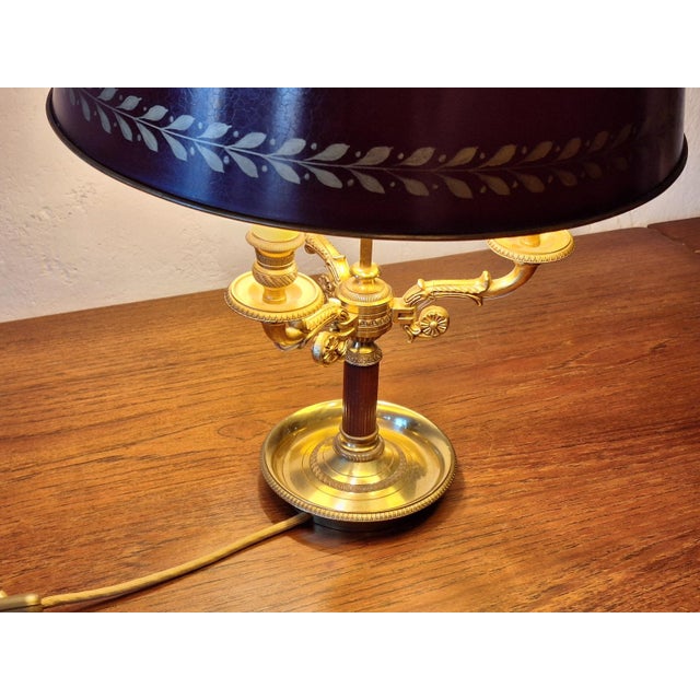 Mid-Century Modern Model 15033 Brass Table Lamp from Maison Lucien Gau For Sale - Image 15 of 16