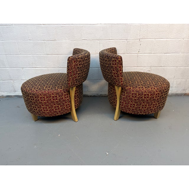 Mid-Century Modern Mid 20th Century Geometric Patterned Lounge Chairs For Sale - Image 3 of 8
