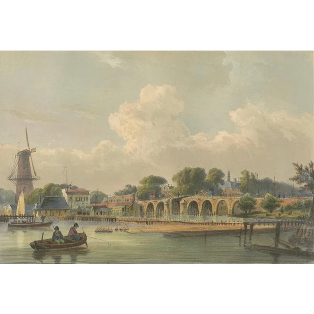 Beige C. Springer, Hoge Sluis, 1850, Lithograph on Paper For Sale - Image 8 of 10