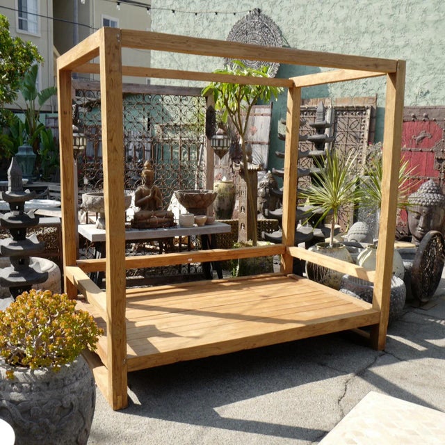 Vintage Jaxon Teak Poster Daybed For Sale - Image 4 of 5