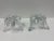 Early 21st Century Pair of Early 21st Century Clear Blenko Glass Candlesticks in Icy Tripod Style For Sale - Image 5 of 11