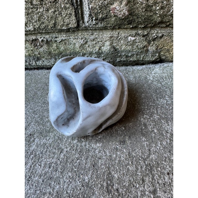 White Small Wavy Ceramic Decorative Accessry For Sale - Image 8 of 10