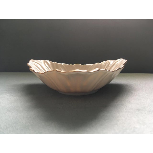 Late 20th Century Vintage Lenox Woodland Leaf Patterned Decorative Bowl For Sale - Image 5 of 12