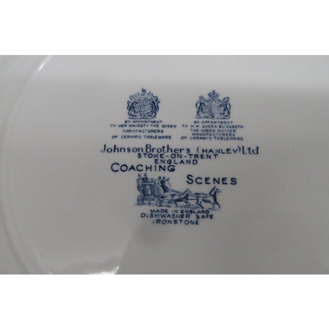 Late 20th Century Johnson Brothers Coaching Scenes Cup Saucer 3pc Made in England Ironstone 4804b For Sale - Image 10 of 18