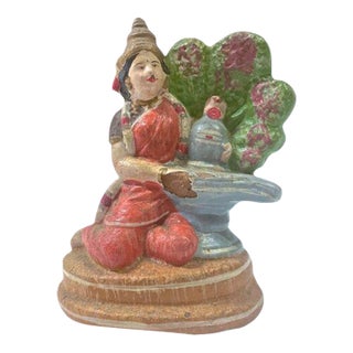 Antique Indian Snake Handler Deity Figurine For Sale