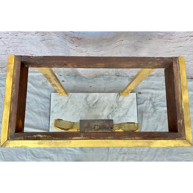 Swedish Gustavian Giltwood Console Table With Lyre and Marble Top For Sale - Image 9 of 10