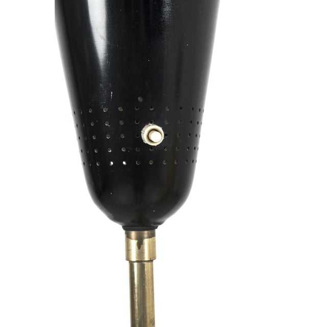 Yellow Vintage Floor Lamp in Brass For Sale - Image 8 of 10