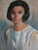 Velletri 64 Mid Century Modern Portrait Oil on Canvas Original Frame For Sale - Image 10 of 10