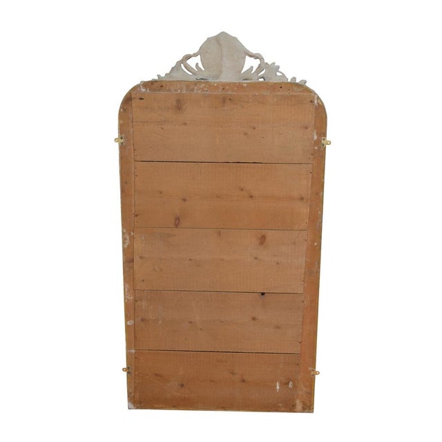 Metal Antique Wall Mirror in Silver For Sale - Image 7 of 12