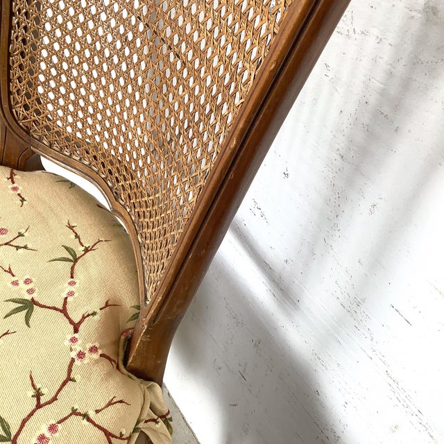 Set of Four Vintage French Provincial Cane Back Dining Chairs — Louis XV Style For Sale - Image 11 of 12