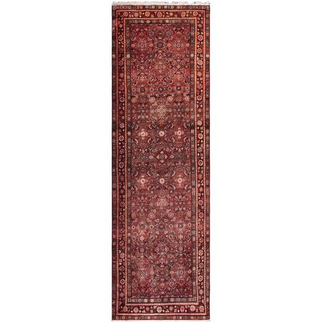 Antique Tabriz Red/Brown Wool Runner Rug- 3'4'' X 10'5'' For Sale - Image 10 of 10