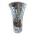 Mid-20th Century Bohemian Cut Crystal Vase Pinwheel Starburst Pattern Scalloped Rim For Sale