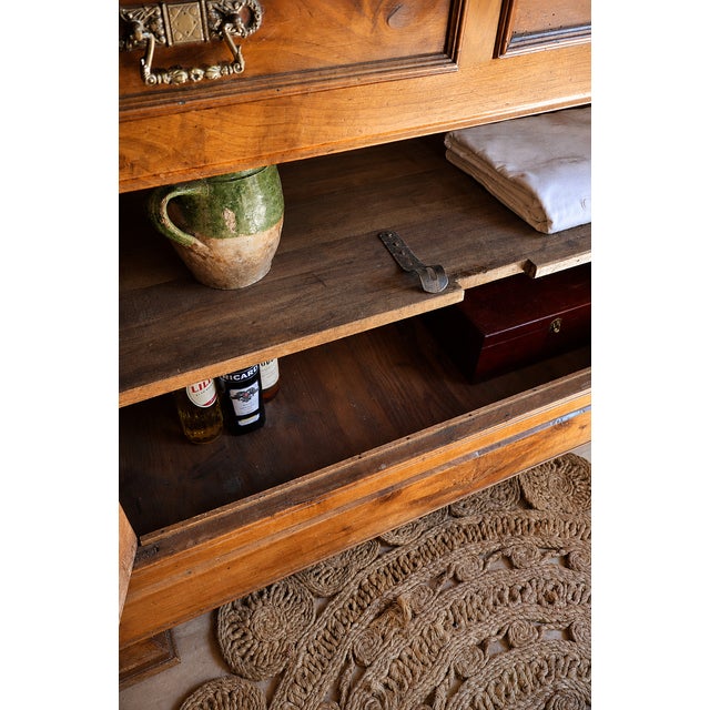 Wood Antique French Rustic Sideboard in Cherrywood, Early 1900s For Sale - Image 7 of 10