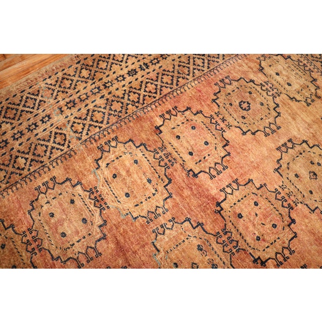 Early 20th Century Rustic Tribal Ersari Rug - 7'10" x 9'9" For Sale - Image 4 of 8
