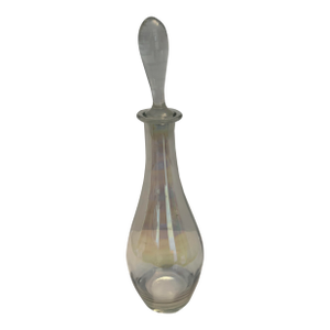 Vintage Hollywood Regency Iridescent Art Glass Decanter With Stopper