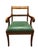 Neoclassical Revival Armchair with Green Leather Seat Europe, mid-20th century Elegant neoclassical-inspired armchair with...