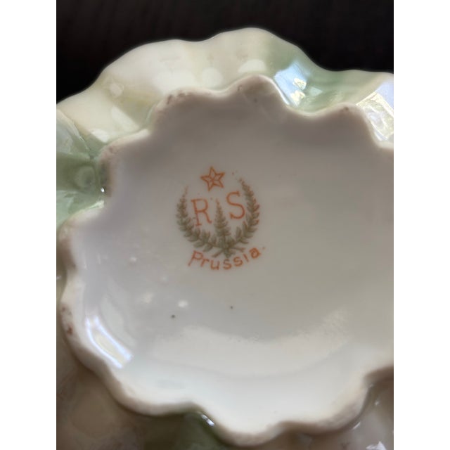 Ceramic Antique Rs Prussia Porcelain Creamer and Lidded Sugar Bowl Set - Set of 3 For Sale - Image 7 of 8