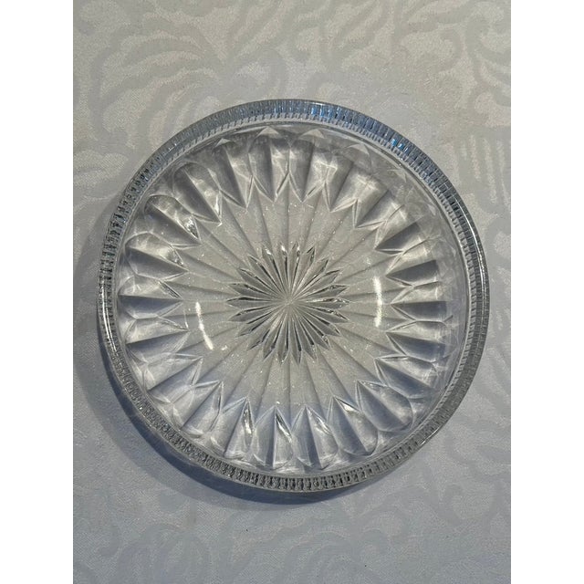 1960s Mid-Century Queen Anne Silver-Plated and Glass Double Jam Server - 3 Pieces For Sale - Image 10 of 11