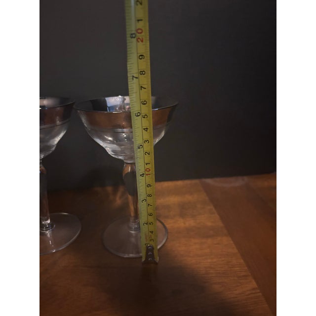 Vintage Glastonbury Lotus Rambler Rose Champagne Coupe Glasses - Set of 2 For Sale - Image 4 of 6