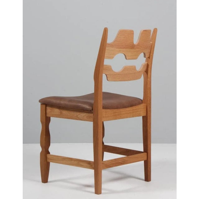 Model Razorblade Oak Dining Chair by Henning Kjærnulf, Denmark, 2023 For Sale - Image 6 of 9
