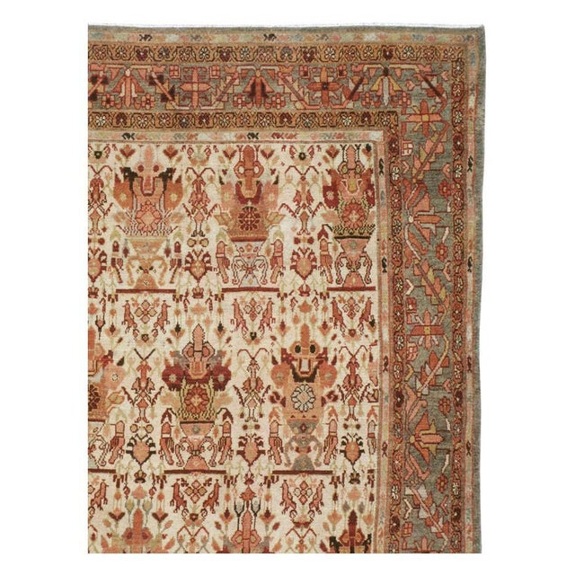 Rustic Galerie Shabab Collection Early 20th Century Persian Malayer Carpet For Sale - Image 3 of 10