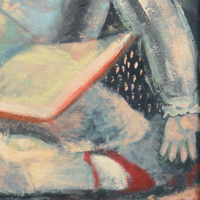 Paper 'Story Time' by Nura Ulreich, 1928, Paris, Salon D'Automne, New York, Art Students League, Corcoran, Pennsylvania Academy of Fine Arts, Art Deco For Sale - Image 7 of 12