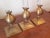 Brass Vintage Xl Brass and Lucite Candlesticks Set 3 Candle Holders For Sale - Image 8 of 13